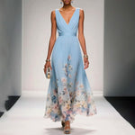Sexy Vest Chiffon Printed Dress