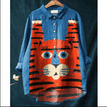 European And American Long Sleeve Shirt 5 Button Cardigan Hawaiian Style Shirt