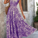 V-neck Long Sleeve Big Hem Dress