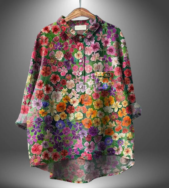 Women's Loose Printed Crew Neck Casual T-shirt