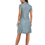 Split Pocket Large Swing Skirt Plus Size Casual Denim Dress