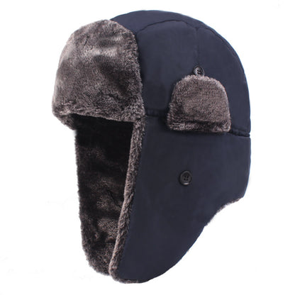 Men’s Thickened Plus Velvet Ear Protection Hat – Warm Winter Windproof Thermal Cap
