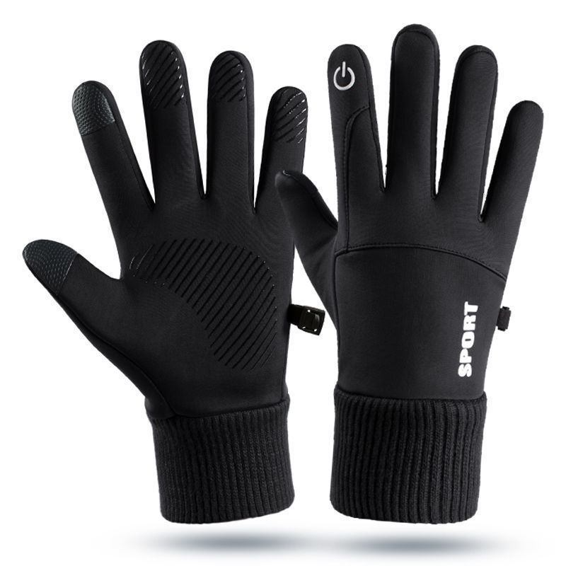 Plus Velvet Warm Sports Riding Gloves – Windproof Thermal Winter Gloves for Cycling, Driving & Outdoor Sports