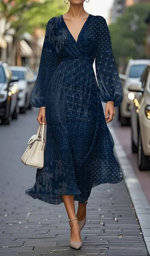 Printed Casual Retro Sexy Dress