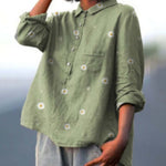 Animal Print Hawaiian Long Sleeved Shirt
