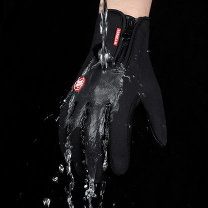 Winter Touch Screen Motorcycle Gloves | Waterproof Fleece Riding Sports Gloves