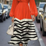 Printed Casual Retro Sexy Dress