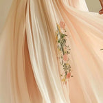 Women's V-neck Short-sleeved Digital Printing Positioning Long Dress