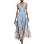 Sexy Vest Chiffon Printed Dress