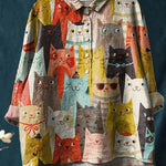 European And American Long Sleeve Shirt 5 Button Cardigan Hawaiian Style Shirt