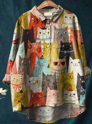 European And American Long Sleeve Shirt 5 Button Cardigan Hawaiian Style Shirt