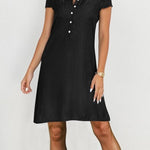 Split Pocket Large Swing Skirt Plus Size Casual Denim Dress