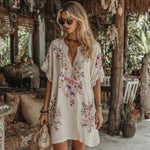 Women's Fashionable New Flower Striped Vest Dress