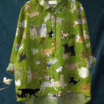 European And American Long Sleeve Shirt 5 Button Cardigan Hawaiian Style Shirt