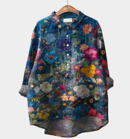 Women's Loose Printed Crew Neck Casual T-shirt