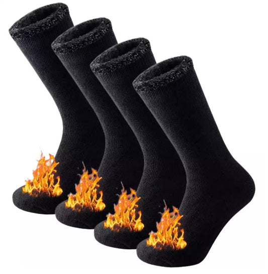 Two Pairs of Unisex Winter Thermal Socks – Warm, Thick, Cold‑Protection Socks for Men & Women