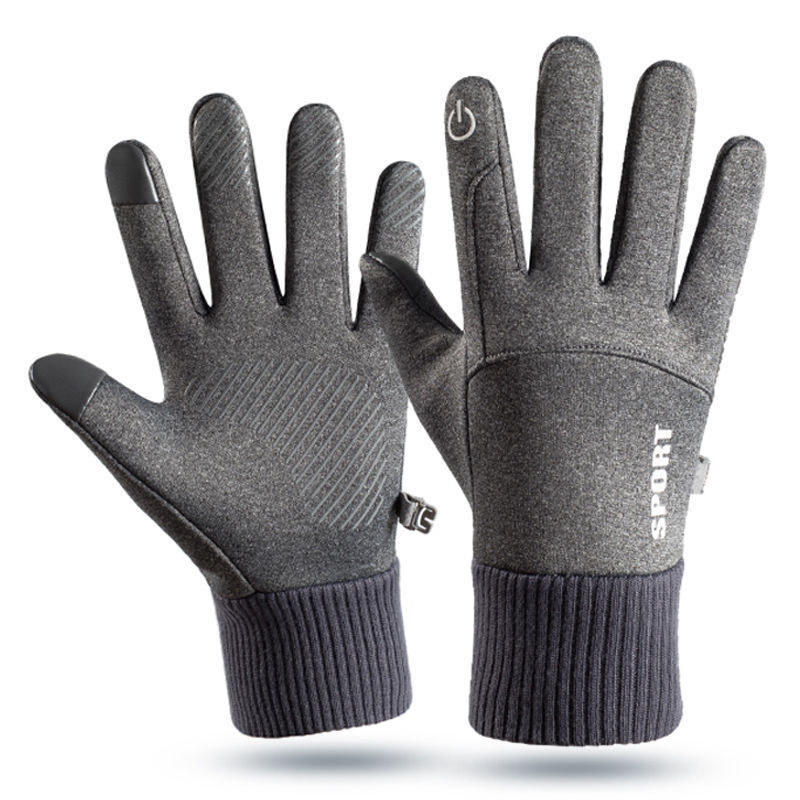 Plus Velvet Warm Sports Riding Gloves – Windproof Thermal Winter Gloves for Cycling, Driving & Outdoor Sports
