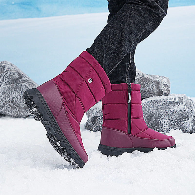 Cloth Couple Boots – Outdoor Climbing Fleece‑Lined Warm Leisure Shoes for Men & Women