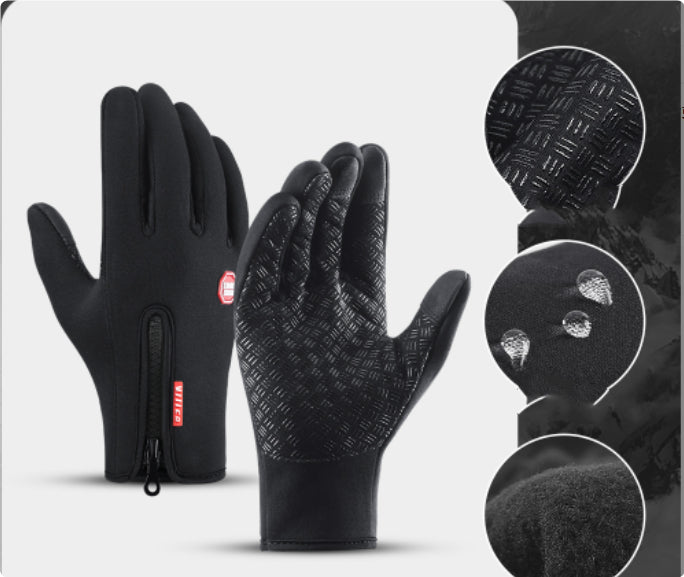 Winter Touch Screen Motorcycle Gloves | Waterproof Fleece Riding Sports Gloves