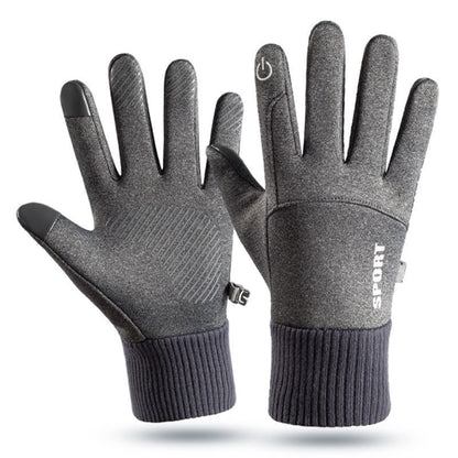 Plus Velvet Warm Sports Riding Gloves – Windproof Thermal Winter Gloves for Cycling, Driving & Outdoor Sports